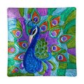 Ls Arts Inc LS Arts GP-014 Peacock Platter - Square 12.5 in. GP-014